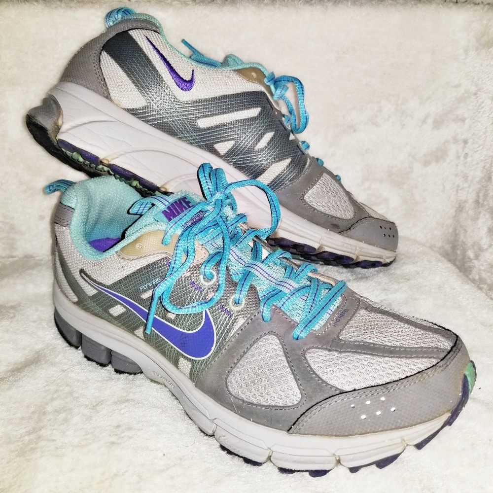 Nike Pegasus 28 Trail Grey Blue Purple Size 8.5